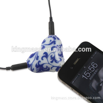 Shenzhen heart shape fashinal headphone music splitter 2015 mobile phone accessories with hot selling now